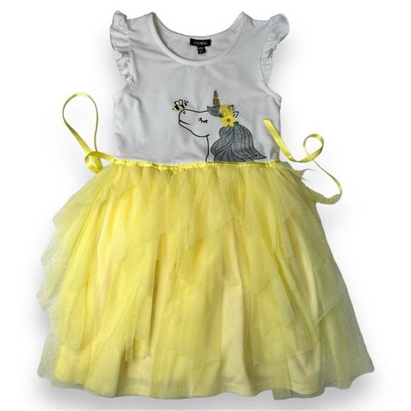 Zunie - Girl Unicorn Ruffle Tulle Party Dress - Picture 1 of 10